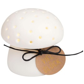 Räder LED Light Message - Good Luck Mushroom, White