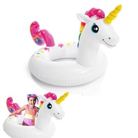MORAINJAY Unicorn Swimming Ring for Kids 3-6,58CM/22.8″ Inflatable Pool Float for Swimming Pool,Summer Water Toys for Swimming Pool,Durable Rubber Ring for Summer Beach Pool Water Party