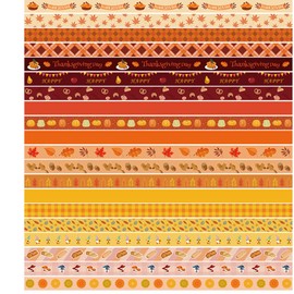 Fall Washi Tape Set 10 Rolls Autumn Washi Tape Autumn Thanksgiving Pumpkin Maple Leaves Decorative Tape for Seasonal Kids DIY Art Crafts Notebook Scrapbooking & Stamping Supplies