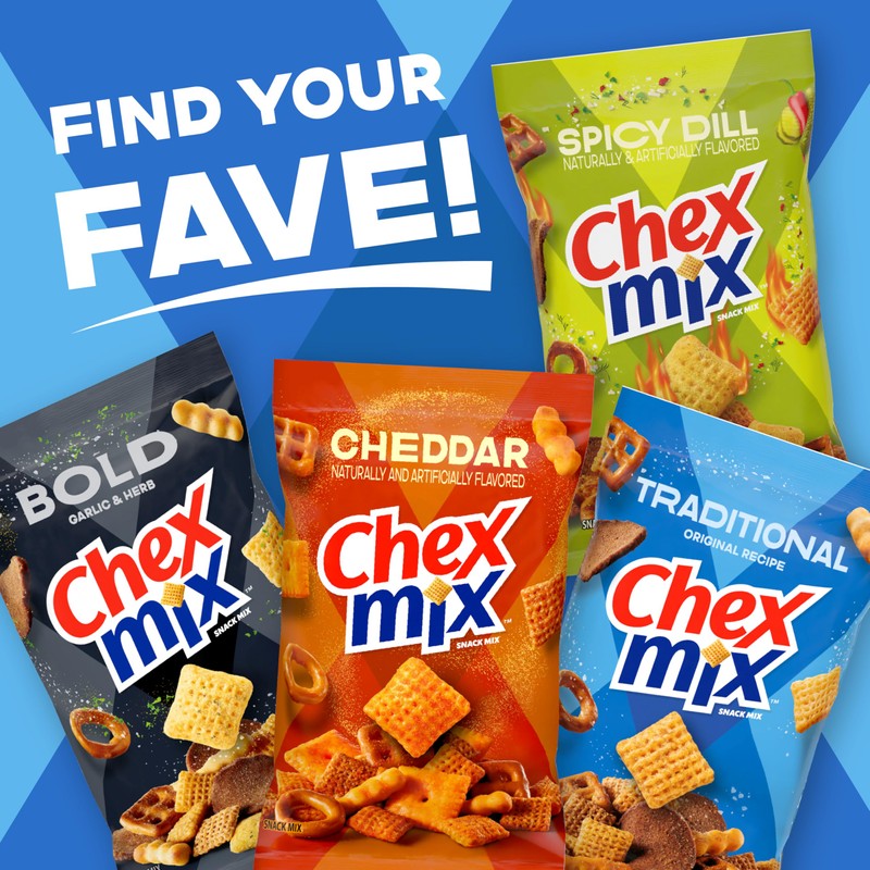 Chex Mix Traditional Original Recipe Snack Mix, Snacks, Family Size,