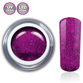 Colour Gel Metallic Fuchsia Purple Red UV LED Nail Gel Studio Quality Colour Gel RM Beautynails Pack of 1 (1 x 5 ml)