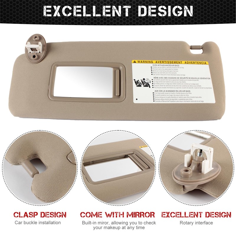 PEVAST Left&Right Side Sun Visor Replacement for 4RUNNER Toyota 2010