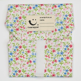 the Wrapper, Re Wrap It Sandwich Bags, Spring Flowers, No Waste Packaging, Eco Friendly, Reusable Food Wraps. Made In Scotland.