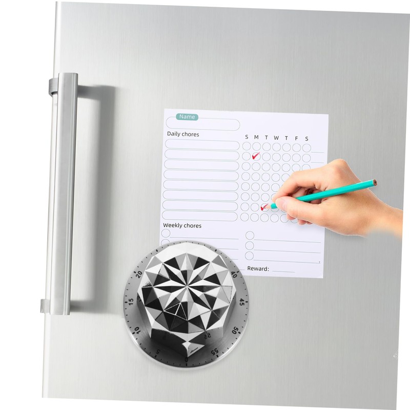 NOLITOY Elegant Kitchen Timer Stainless Steel Kitchen Clock Cooking Alarm