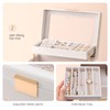 Lolalet Jewelry Box, Clear Window Jewelry Organizer with Drawer for