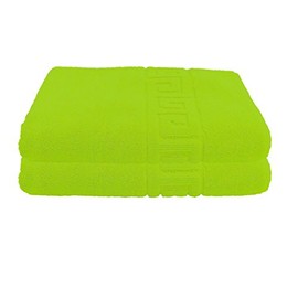 Julie Julsen Pack of 2 50 x 80 cm Guest Towels Premium Quality 900 g/m² Modern Colours and 3 Sizes Cotton Design Spiral Apple Green