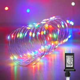 Multicolored Fairy String Lights, 40 Ft 120 Led Waterproof Starry Firefly String Lights Plug in on Silver Wire, Perfect for Crafts DIY Christmas Party Wedding Bedroom Indoor Decorations