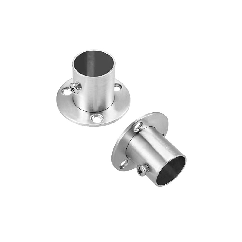 Sourcingmap Wardrobe Pipe Bracket, 22mm Dia, Wall Mounted Hanging Rail