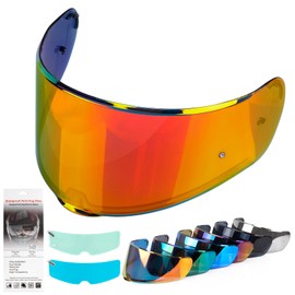 XINGWU XINGWU Motorcycle Helmet Visor for Sedici Strada 2 Strada 3 LS2 FT2 VECTOR FF801 FF397 with Anti-fog Rainproof Helmet Film Face Shield Motorcycle Helmet Accessories Visor Replacement (Red)