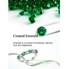 FWM 925 Sterling Silver Stackable Moissanite Ring for Women Emerald