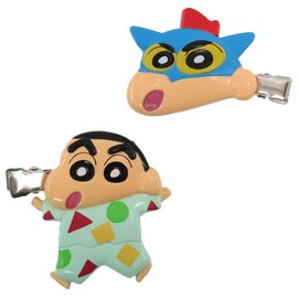 Crayon Shin-chan Hair Clips, Bang Clips, Non-Toxic, Set of 2, Shinosuke B