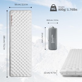 Naturehike 4.6/5.8/8.8 R-Value Sleeping Pad High R-Value Lightweight Sleeping Pad Air Hiking Sleeping Pad Camping Sleeping Pad Ultralight Sleeping Mat Backpacking Hiking Camping Gear