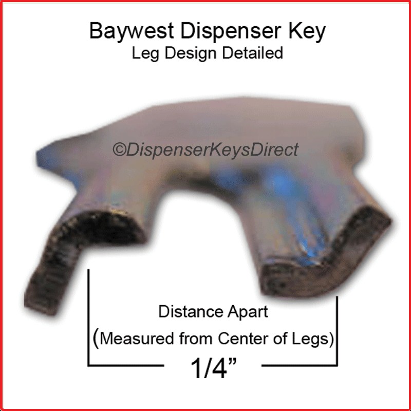 Baywest, - Cascade Baywest #1200 Dispenser Key for Paper Towel,