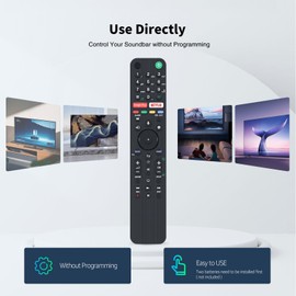 New RMF-TX500E Voice Replacement Remote Control for Sony Bravia TV 4K HD OLED TV KD-55AG9 KD-65AG9 KD-98ZG9 KD-77AG9 KE-65XH9096 KD-85ZG9 KD55AG9 KD55XG8505 KD55XG8505 577 KD55XG8588 KD- 85XH9096