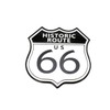 naissant Set of 2 Route 66 Emblem Decal Sticker Aluminum
