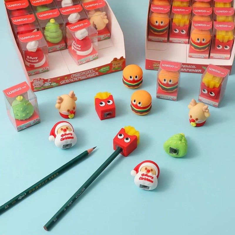 Lecute 6 Sacapuntas Kawaii Cute Figuras Saca Puntas Escolar Utiles