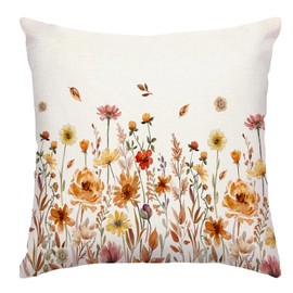 RABUSOFA Fall Pillow Covers 12x20 Inch Rust Floral Thanksgiving Autumn Decor Harvest Outdoor Lumbar Throw Cushion Cases Seasonal Fall Farmhouse Decorations for Home Couch