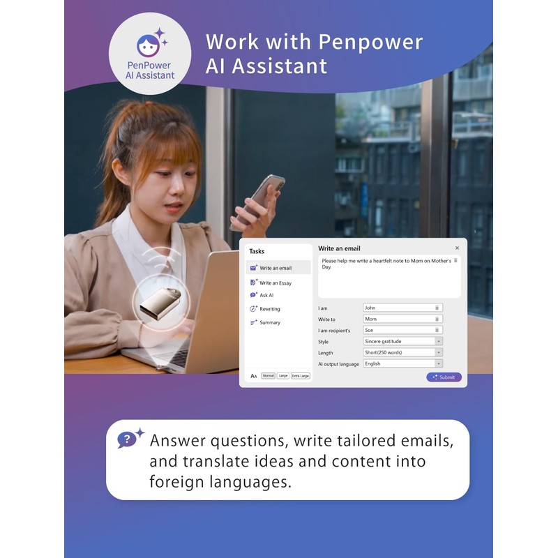 AI VoiceWriter — Speech-to-Text Transcription Solution for Win/Mac, A USB