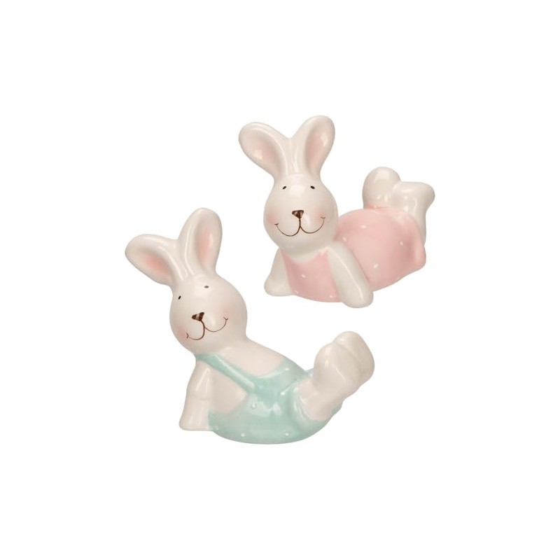 Ideen mit Herz Decorative Figures | Rabbits Lying Down |