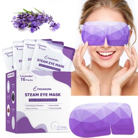 16 paquetes de mascarilla de vapor para ojos, mascarilla térmica para dormir, compresa caliente para ojos, mascarilla de vapor autocalentante desechable para dormir en casa, oficina, spa