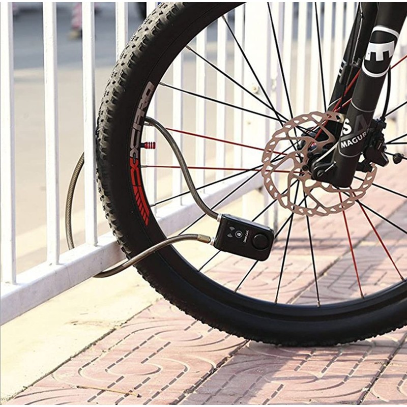 Bicycle Lock, App Control, Bluetooth Smart Lock, Anti-Theft Alarm Chain