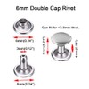 300sets Stainless Steel Leather Rivets Double Cap Rivet Tubular Metal