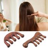 Tyqour 2 Pcs Wooden Hair Scalp Massager Comb, Natural Sandalwood