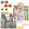 12Pcs Hippie Boho Flower Sunglasses Headbands Costume Set 60s Festival