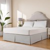 MIYE Pleated Waffle Weave Bed Skirt, Tailored Dust Ruffle 12