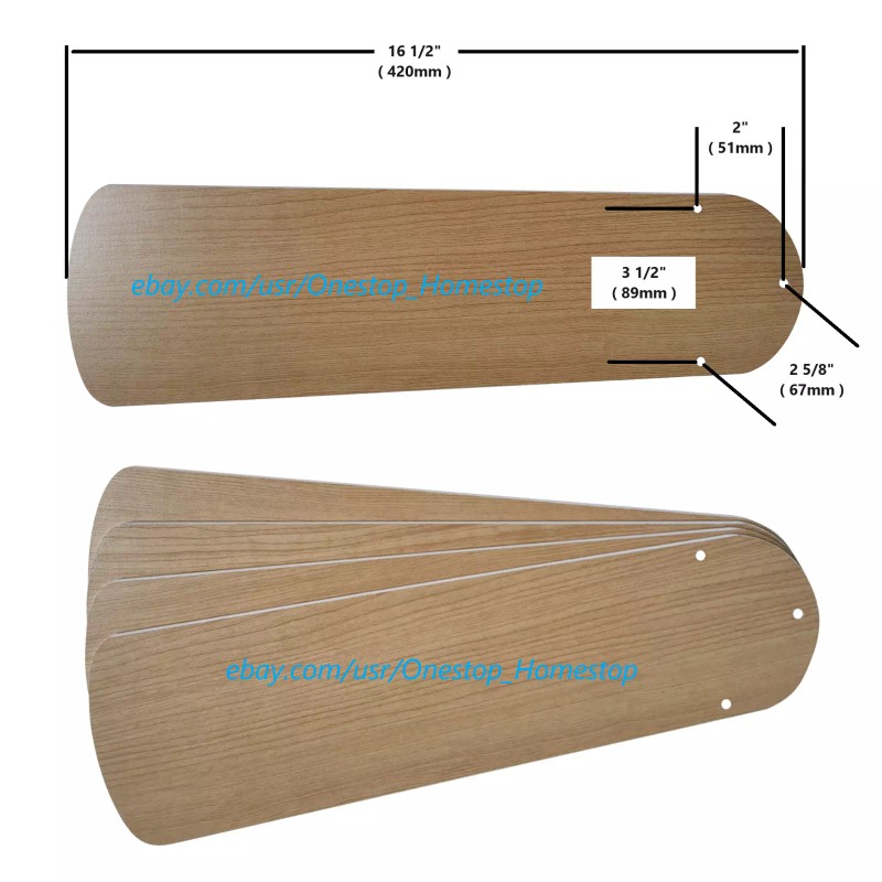 Westinghouse 5 - 42" Reversible Ceiling Fan Blades, Indoor /