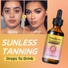 Sunless Tanning Drops,Tanning Drops Drink,Tanning Dro-ps,Gradual Nourishing Face Tan Drop,Shine
