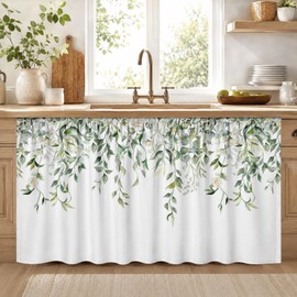 Cabinet Curtain, 28"W x 51"L, Sage Sink Skirt for Kitchen Bathroom