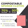ecoLiving Compostable Sponge Cleaning Cloths - Dishcloth - Eco Friendly