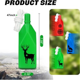 Hikeen 3 Small Bottle Shooting Targets with Hanging Rope for Target Practice, Ideal for Indoor and Outdoor Gun Ranges