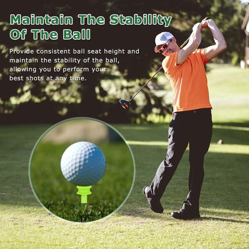 Munsesi 100pcs Golf Tees Plastic, 25mm Green Castle Golf Tees,