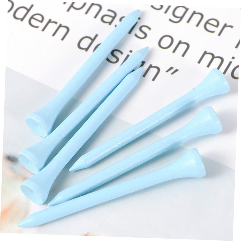 Outanaya 100pcs Long-Lasting Yards Tees Wooden Golf Tees Reduces Friction