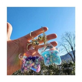 Waterball Keyring Key & Bag Charm Decoration Bag Decor Blue