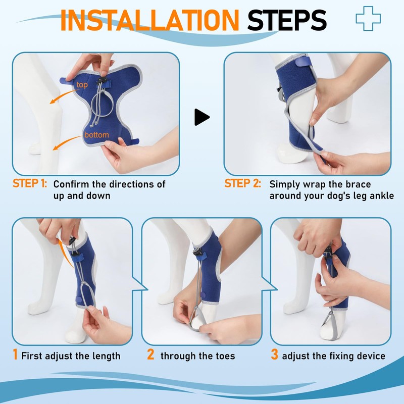 Supet knuckling Brace for Dogs, Comfortable Foot Brace, Ankle Brace