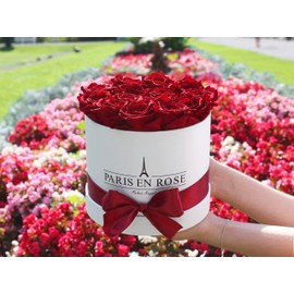 Paris En Rose Pont-des Arts Rose Box (Flower Box) with 9 Preserved Infinity Roses