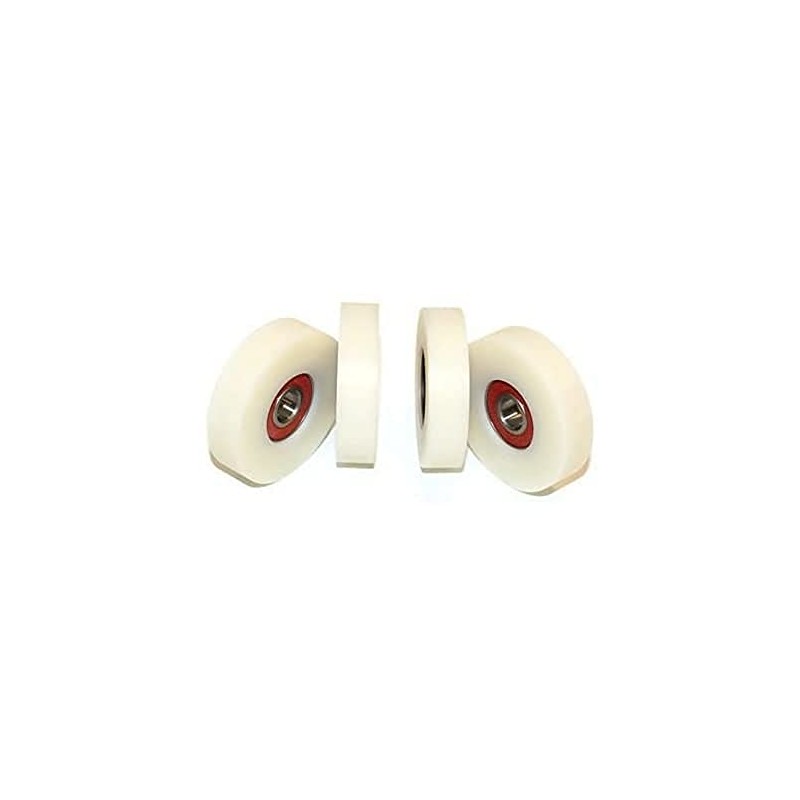 Pack of 4 x 50 mm Diameter Machined Nylon Wheels