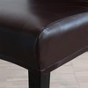Qubjus Dining Chair Covers, Solid Pu Leather Waterproof Oilproof Stretch