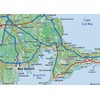 Physical State Map of Massachusetts - 23.3 x 16.5 Inches