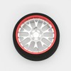 RC模型用 ステアリングホイール シルバー/レッド