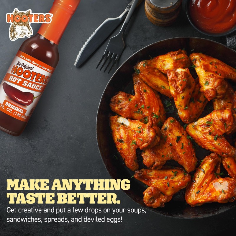 The Original Hooters Hot Sauce - Ideal for Spreads, Crackers