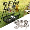 LHYSMYX Outdoor Stainless Steel Camping Cookware Set Portable Bowl Barbecue
