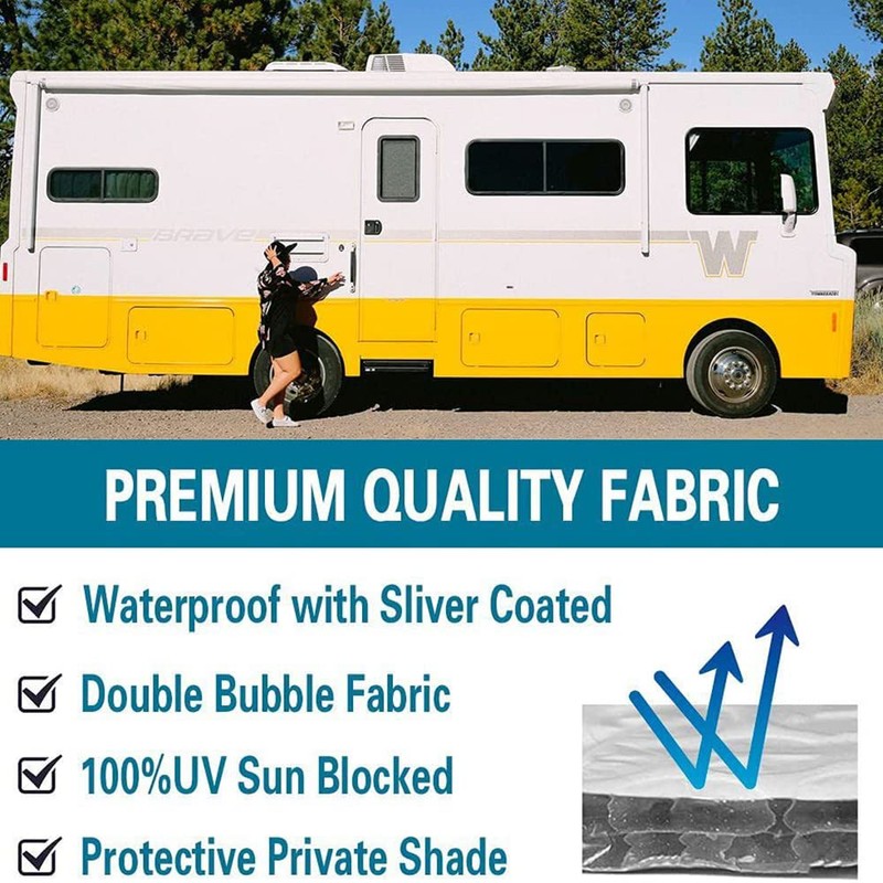 Windshield Reflective Shade, RV Sunshade Covers, Door Window Sun Shield