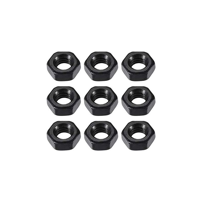 uxcell M4 Carbon Steel Grade 8 Hexagon Hex Nut Black