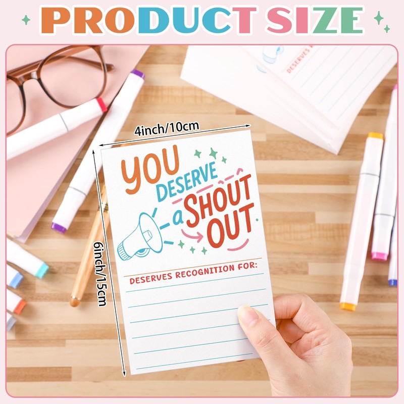 200 Count Shout Out Cards for Teachers Students Employees Staff