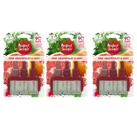 3 X Perfect Scents 3 Scents Pink Grapefruit & Mint Air Freshener Refill - Compatible with 3volution 20ml (3 Pack)