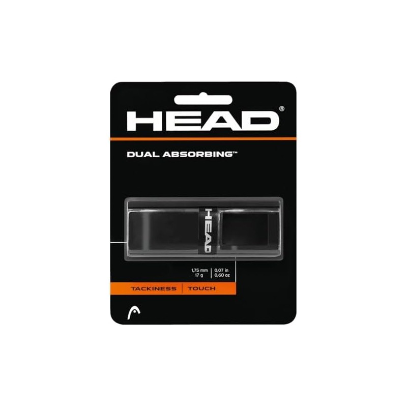 Head 285034-BK Grip Dual Absorbing Replacement, Negro, Talla Única